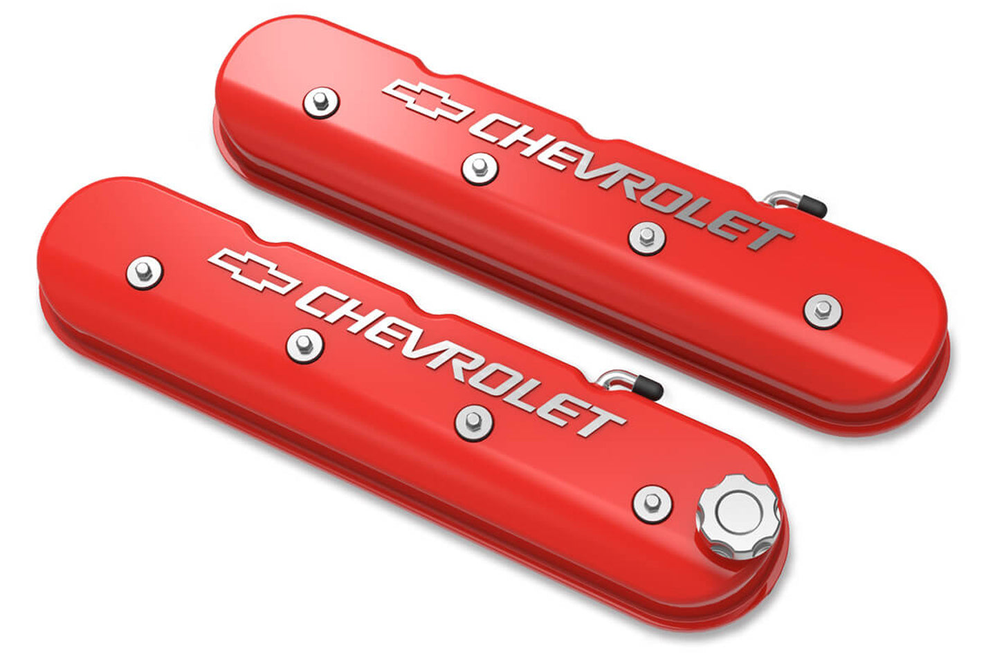 Holley HLY241-404 LS Series Valve Covers w/Bowtie Chevrolet Logo