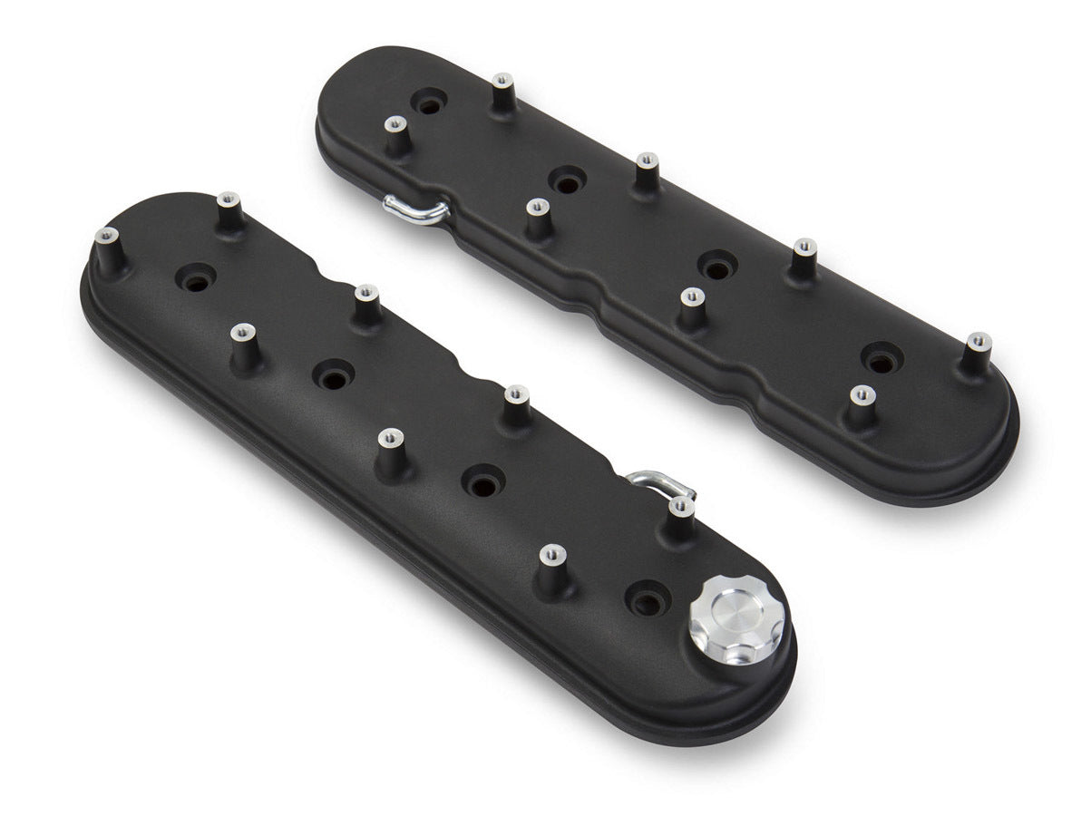 Holley HLY241-91 GM LS1 Valve Cover Set Black Krinkle Finish