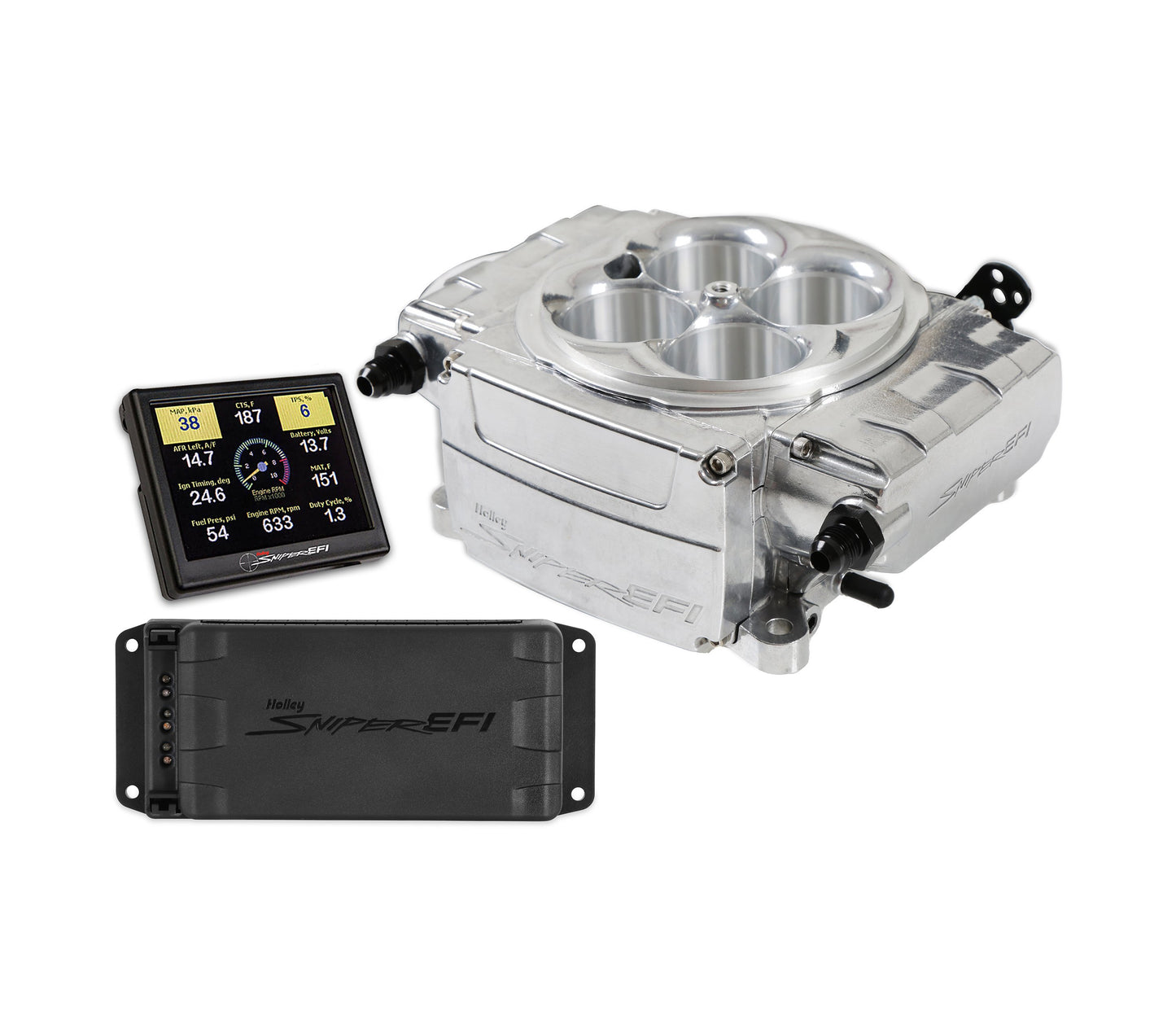 Holley HLY550-510-3PX Sniper 2 EFI Kit Polished w/PDM