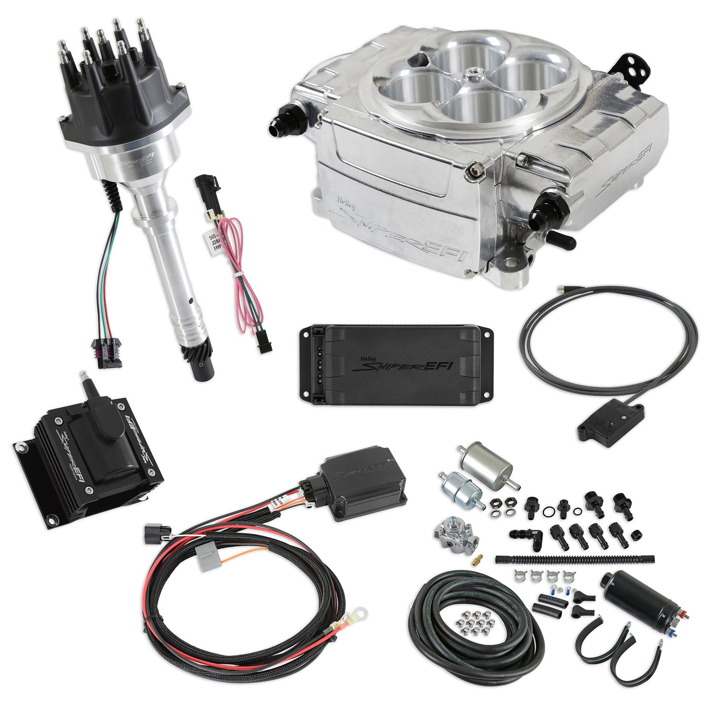 Holley HLY550-510-BPK-SBC Sniper 2 EFI Bundle Kit SBC Polished