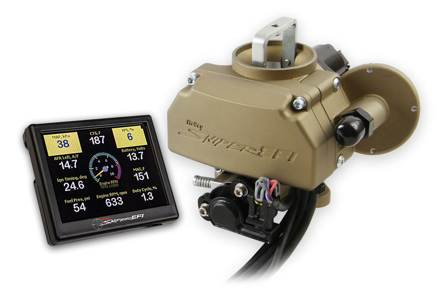 Holley HLY550-552 Sniper EFI Autolite 1100 Gold Finish