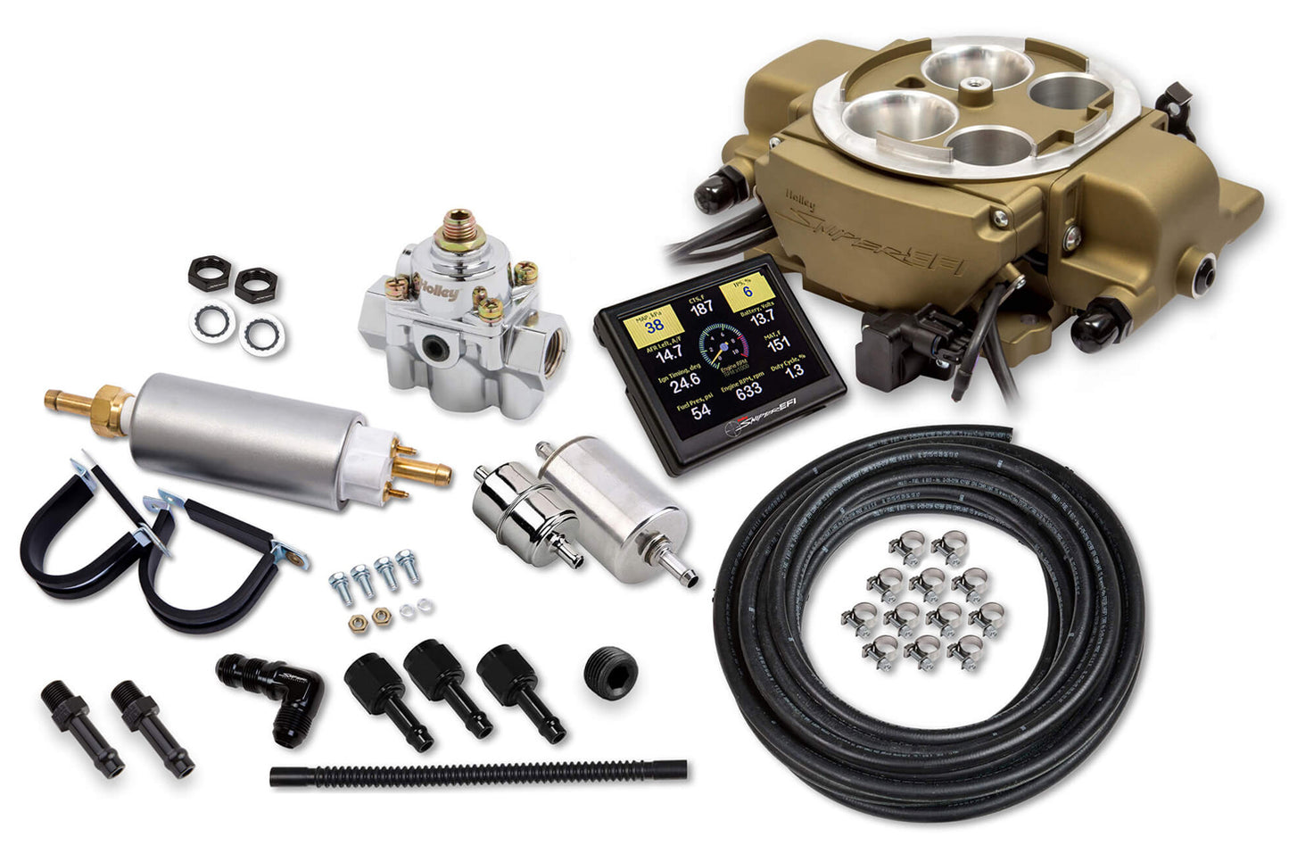 Holley HLY550-869K Sniper EFI Quadrajet Master Kit - Gold