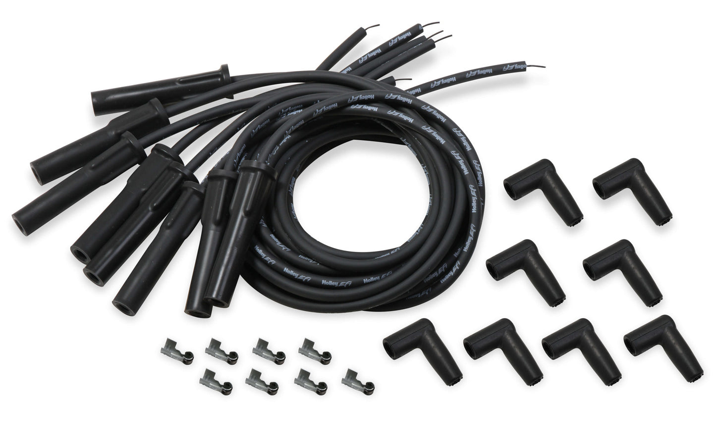 Holley HLY561-113 Spark Plug Wire Set Univ GM LS Cut to Fit - Black