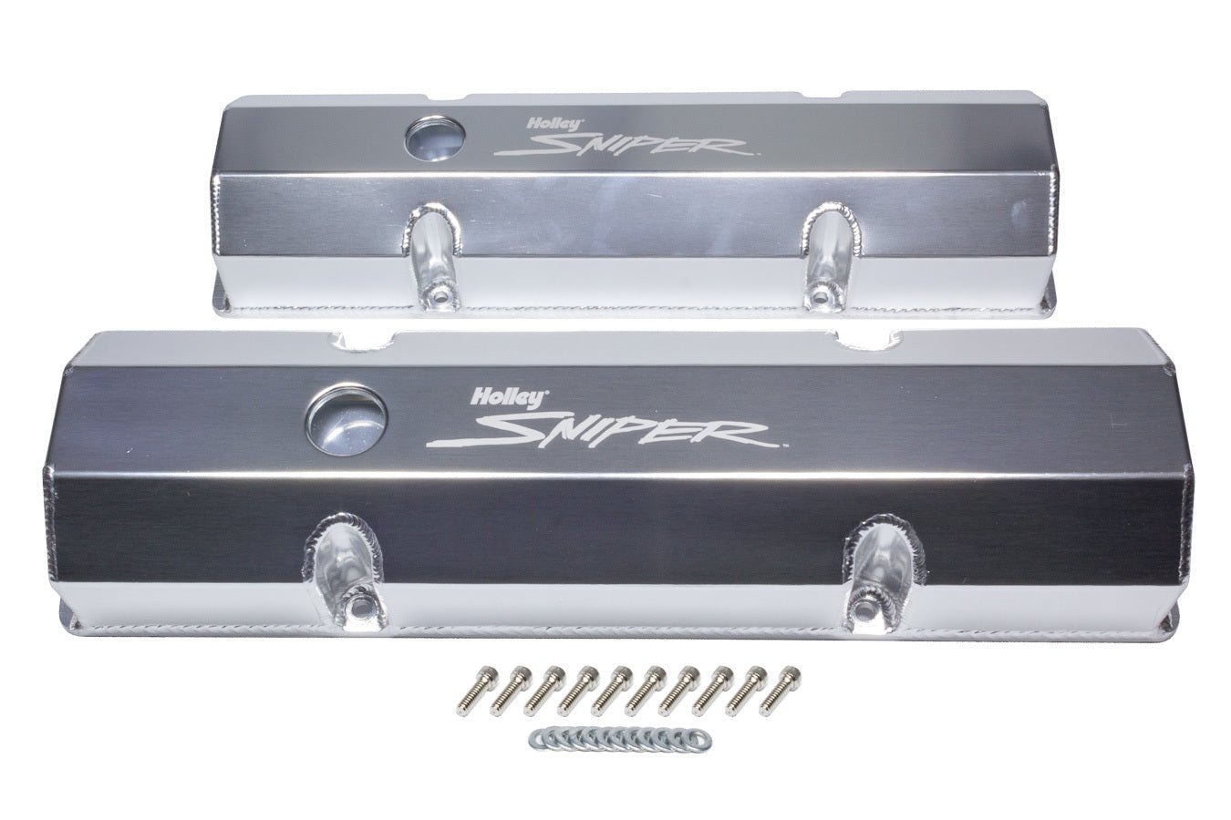 Holley HLY890010 Sniper Fabricated Valve Covers SBC Tall