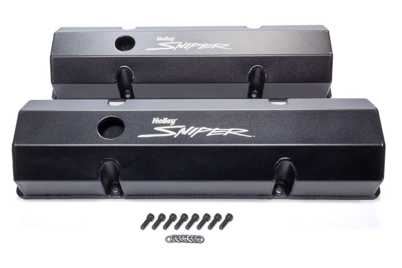 Holley HLY890010B Sniper Fabricated Valve Covers SBC Tall