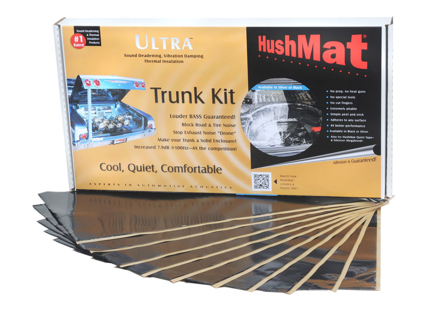 Hushmat HMT10300 Ultra Trunk Kit- 10 pc 12in.x23in. Black