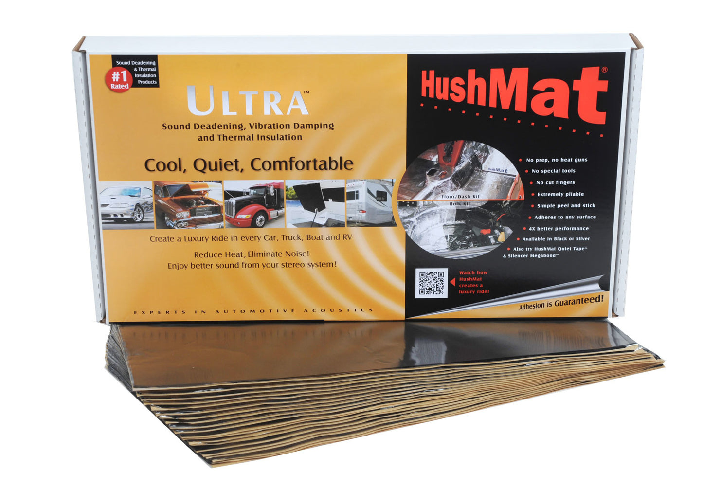 Hushmat HMT10400 Ultra Floor/Dash Kit- 20 pc 12in.x23in. Black