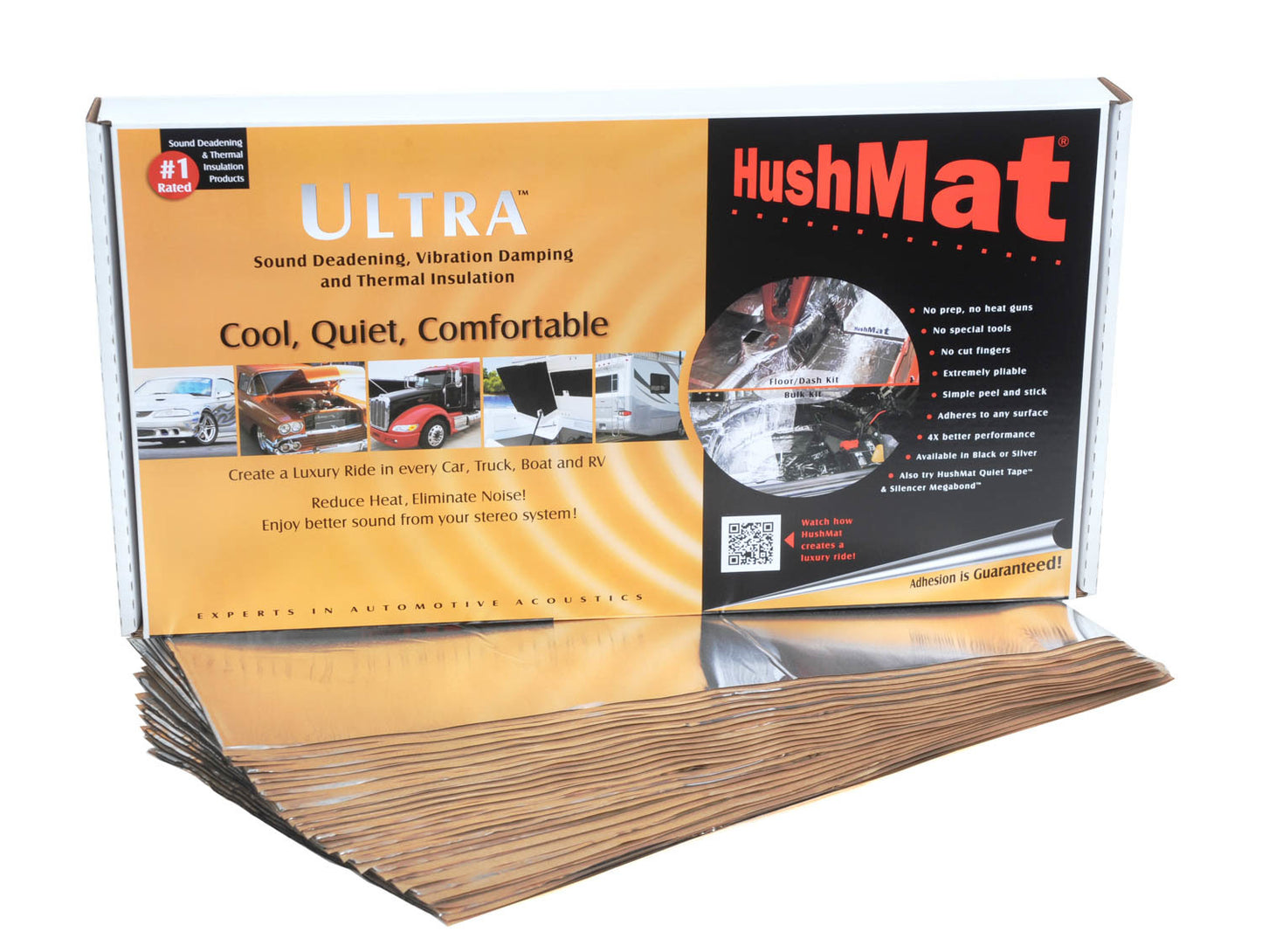 Hushmat HMT10401 Ultra Floor/Dash Kit- 20 pc 12in.x23in. Silver