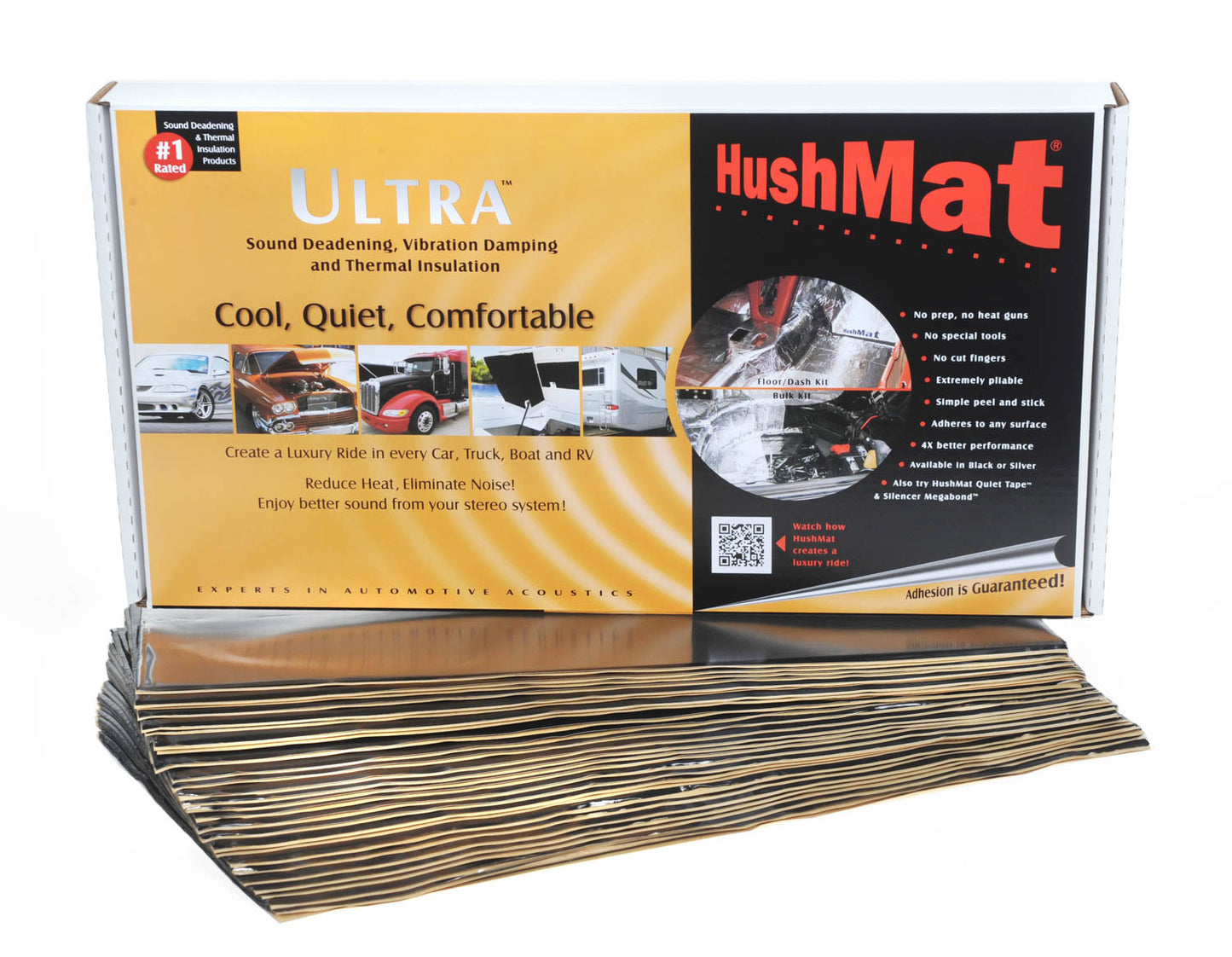 Hushmat HMT10500 Ultra Bulk Kit- 30 pc 12in.x23in. Black