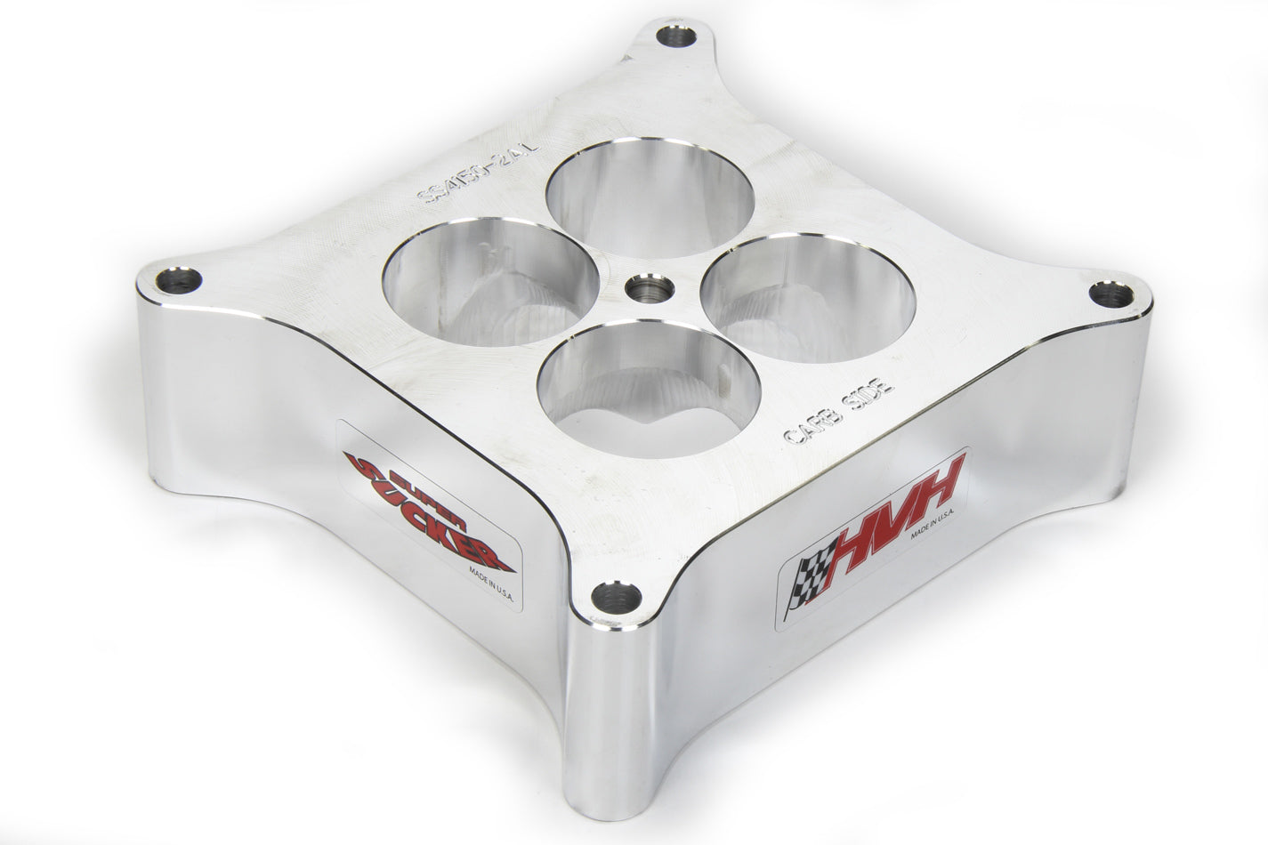 High Velocity Heads HVHSS4150-2AL 2in. Super Sucker Alm. Carb. Spacer - 4150