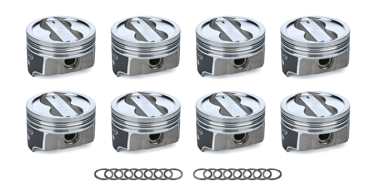 Icon Pistons ICNIC10011.030 SBC Dish FHR Piston Set 4.030 Bore -18cc