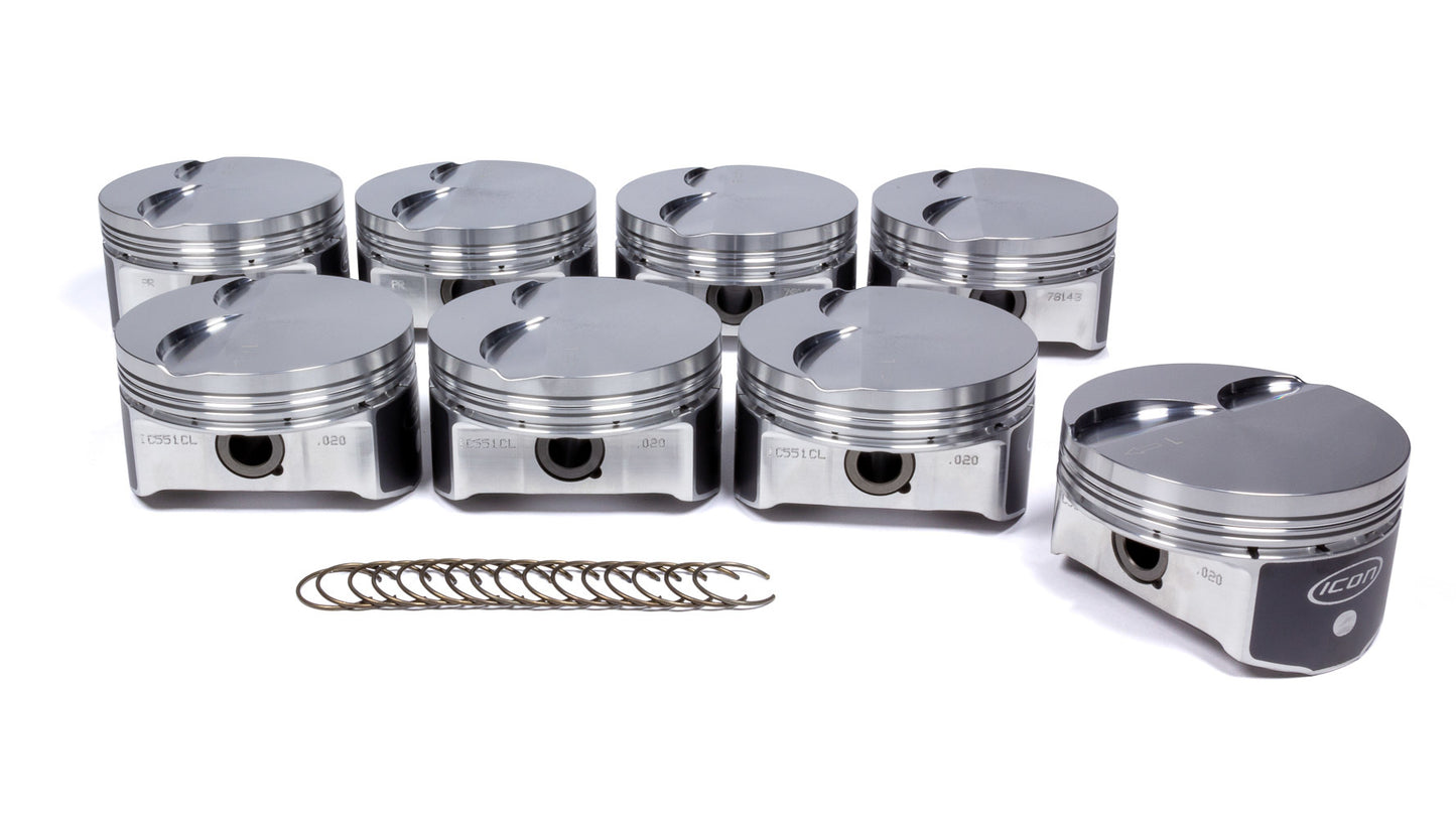 Icon Pistons ICNIC551C.030 LS 6.0L/6.2L FT Forged Piston Set 4.030 Bore