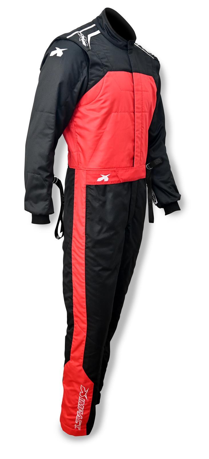 Impact Racing IMP21411507 Suit Mini Racer 2.4 1pc Large Blk/Red