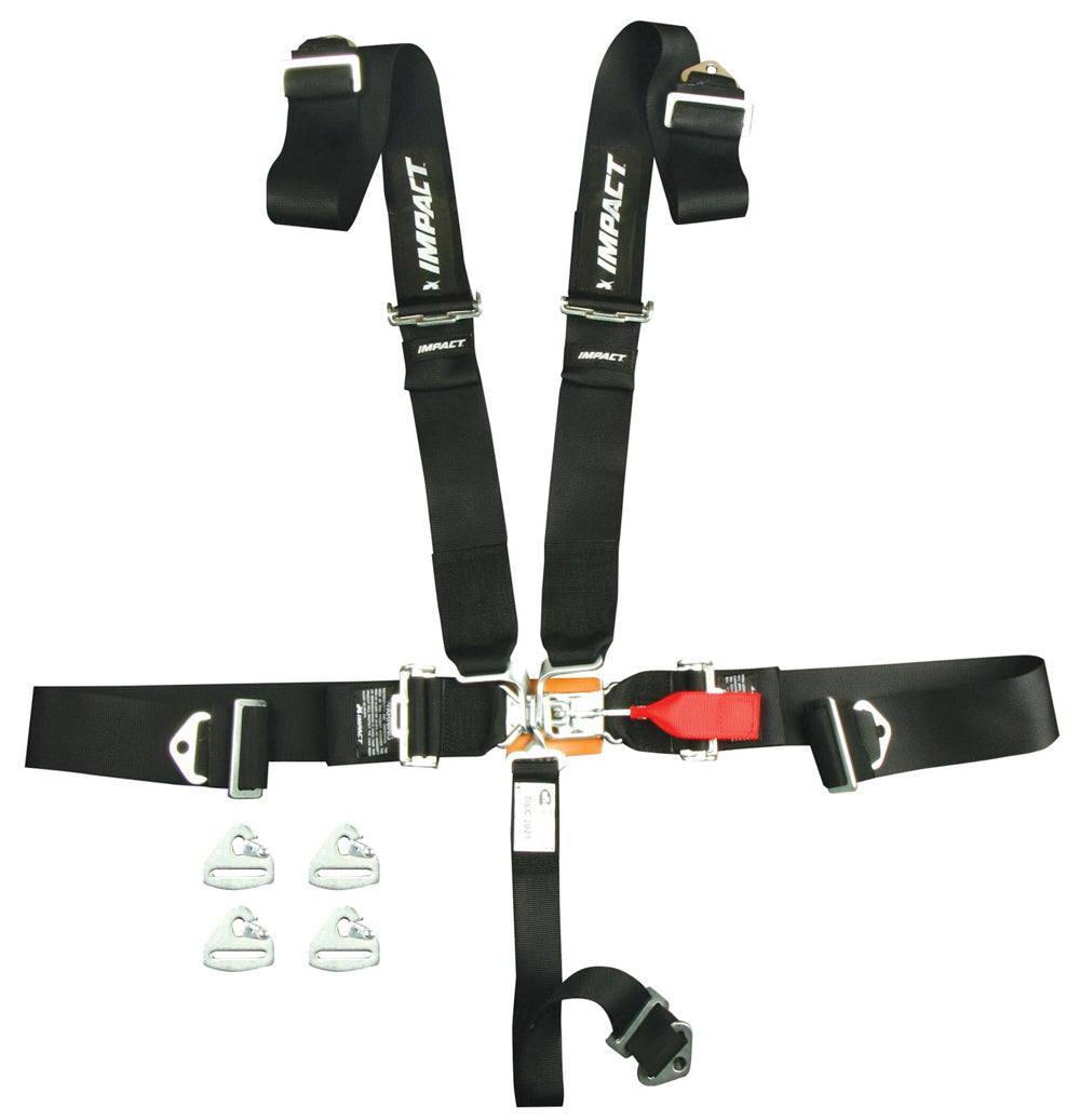 Impact Racing IMP53119119 Harness 5pt 3in L&L PD Ind Shld Snp-In SFI16.1
