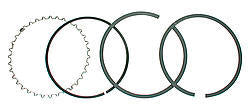 Je Pistons JEPJ10008-4500-5 Piston Ring Set 4.500 Moly 1/16 1/16 3/16