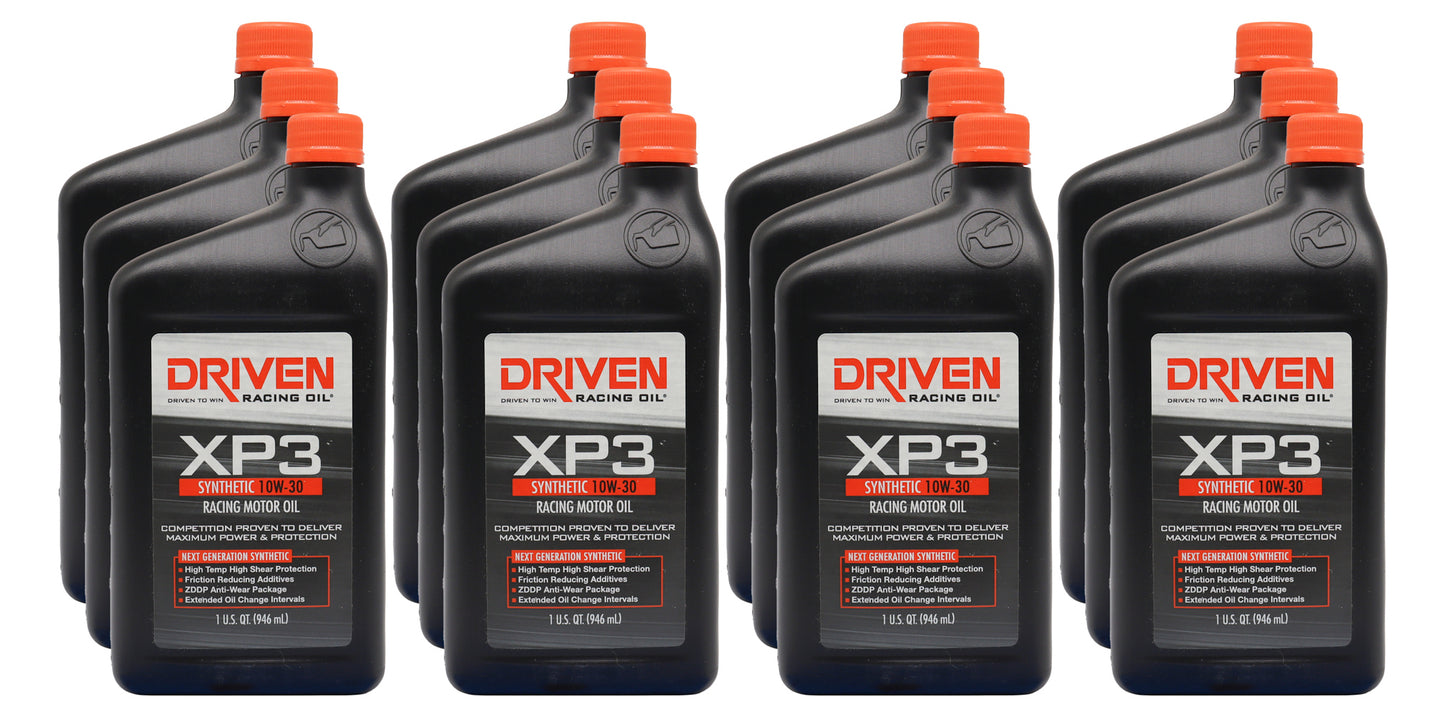 Driven Racing Oil JGP00306-12 XP3 10w30 Synthetic Oil Case 12 x 1 Quart