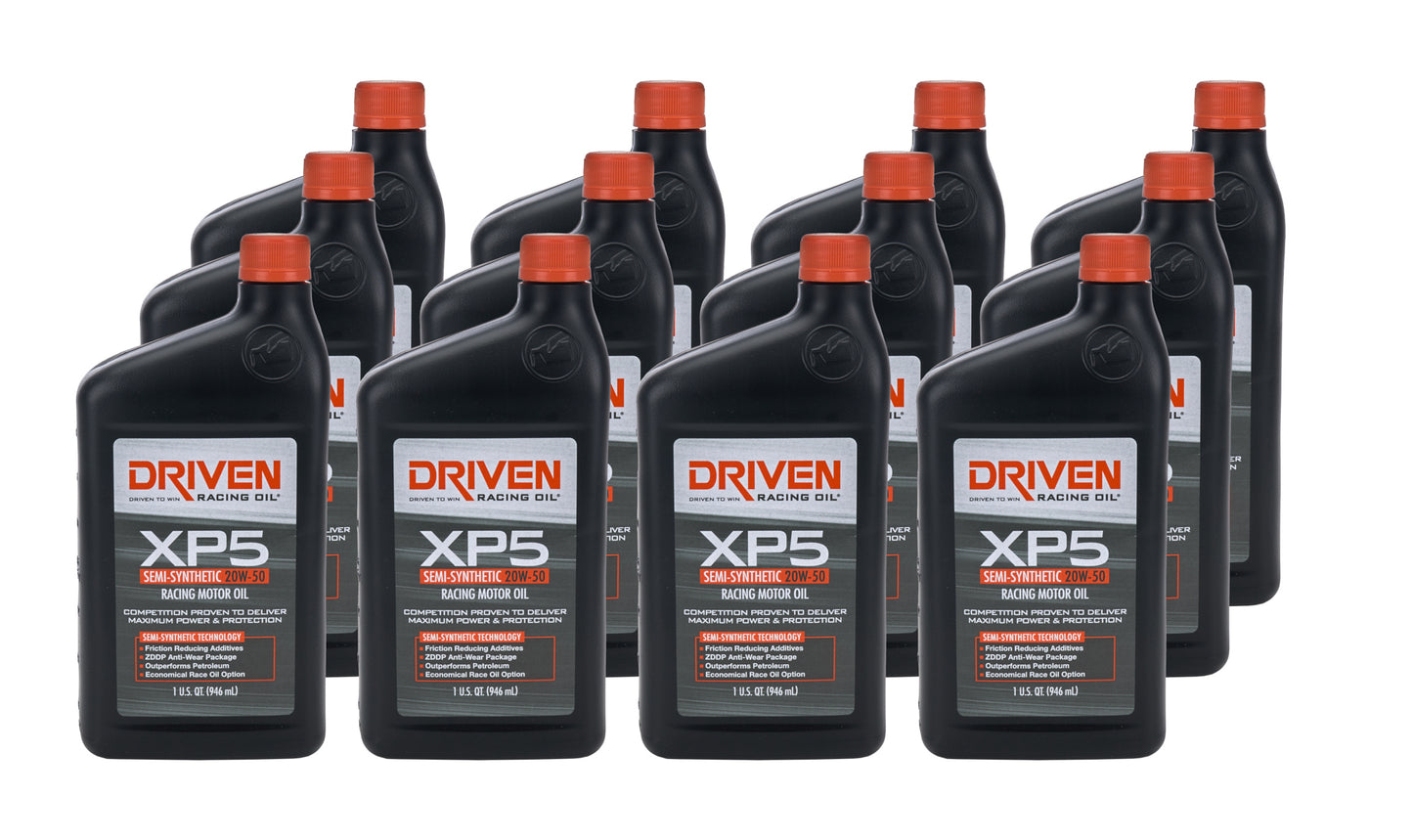 Driven Racing Oil JGP00906-12 XP5 20w50 Semi-Synthetic Case 12 x 1 Quart