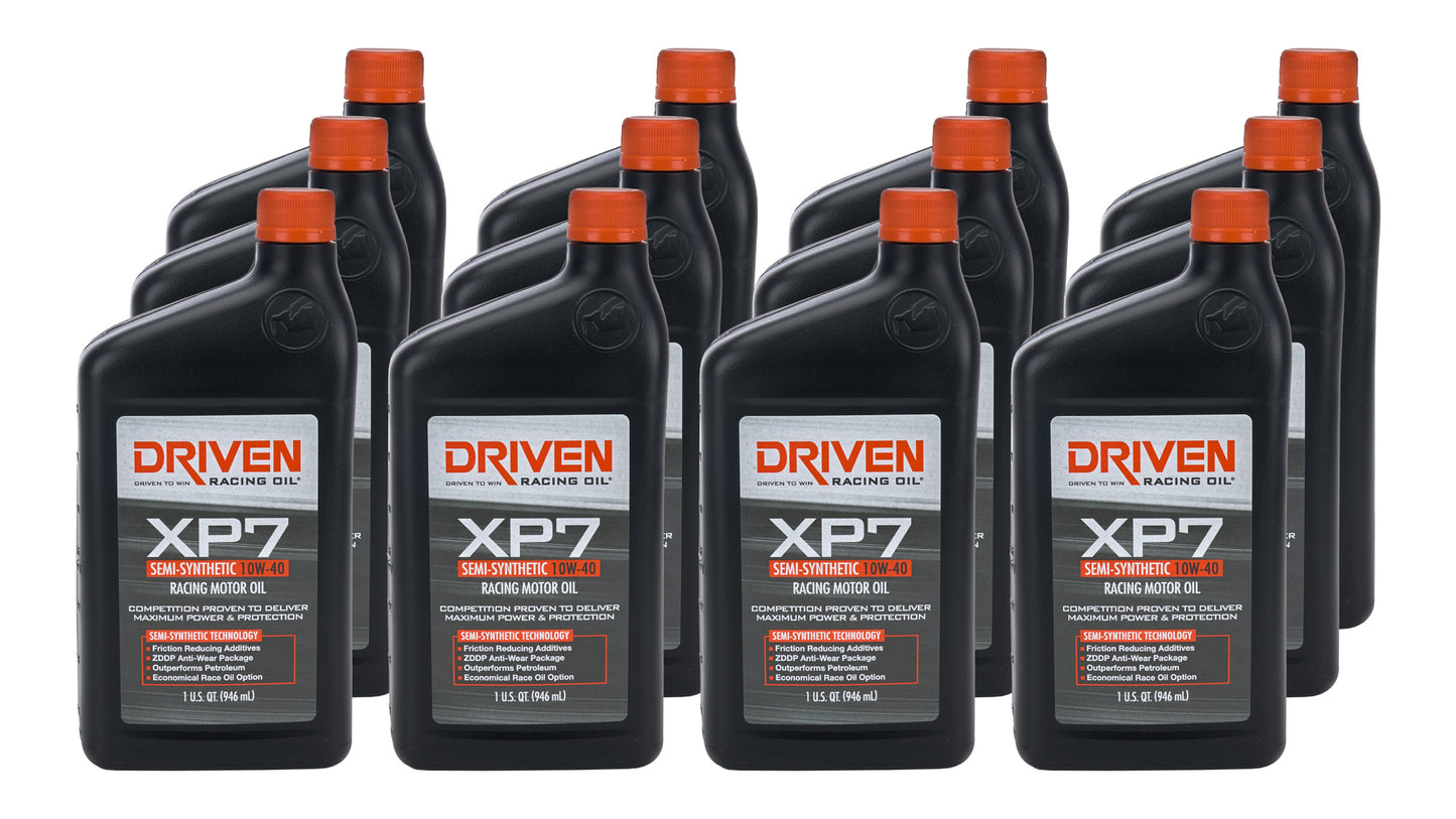 Driven Racing Oil JGP01706-12 XP7 10w40 Semi-Synthetic Oil Case 12 x 1 Quart