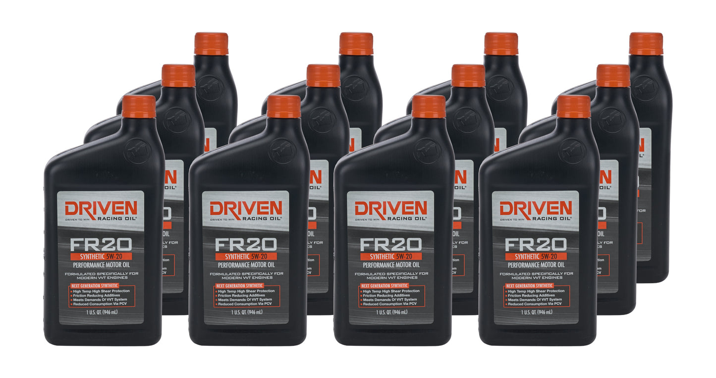 Driven Racing Oil JGP03006-12 FR20 5w20 Synthetic Oil Case 12 x 1 Quart