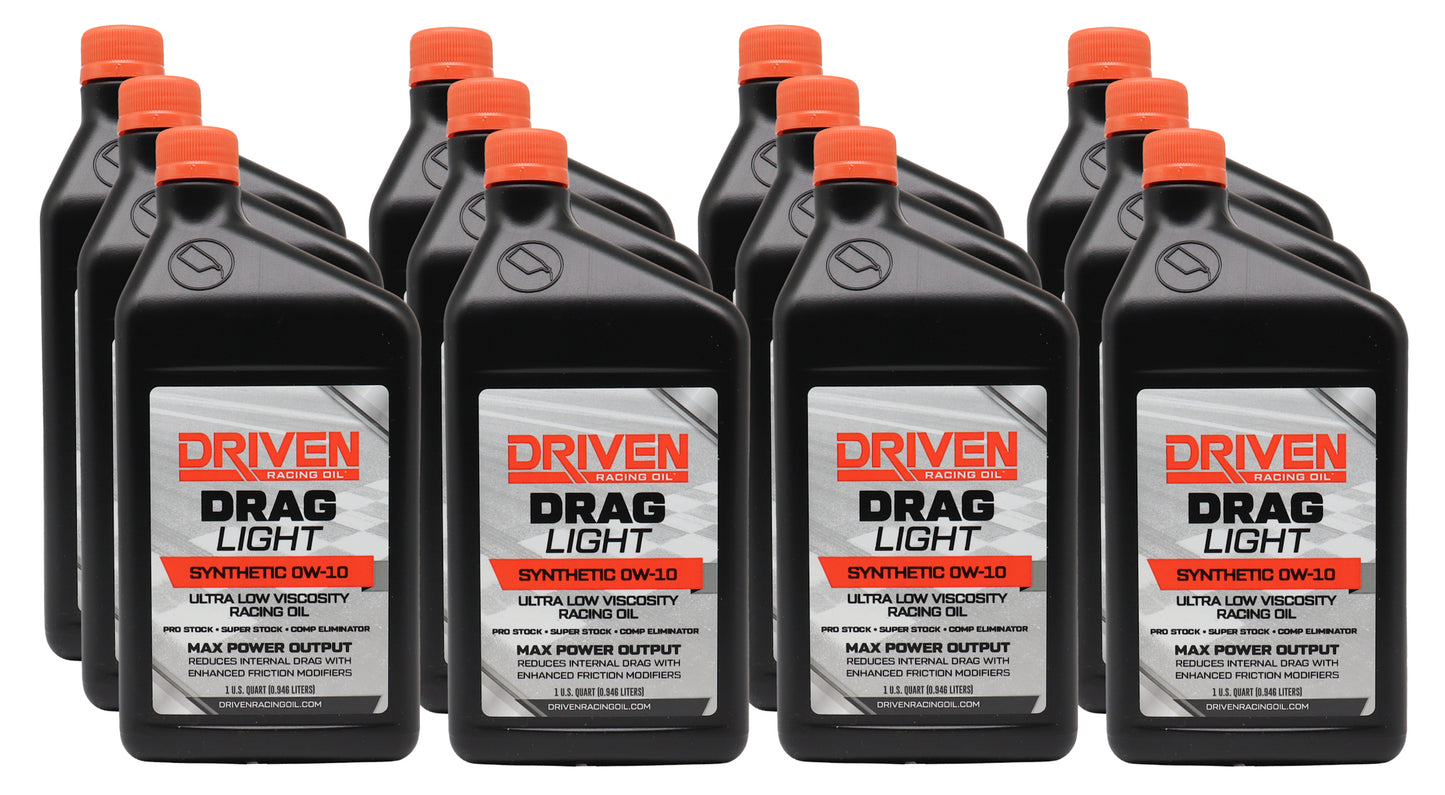 Driven Racing Oil JGP03106-12 Drag Light 0W10 Oil Case 12/Qt