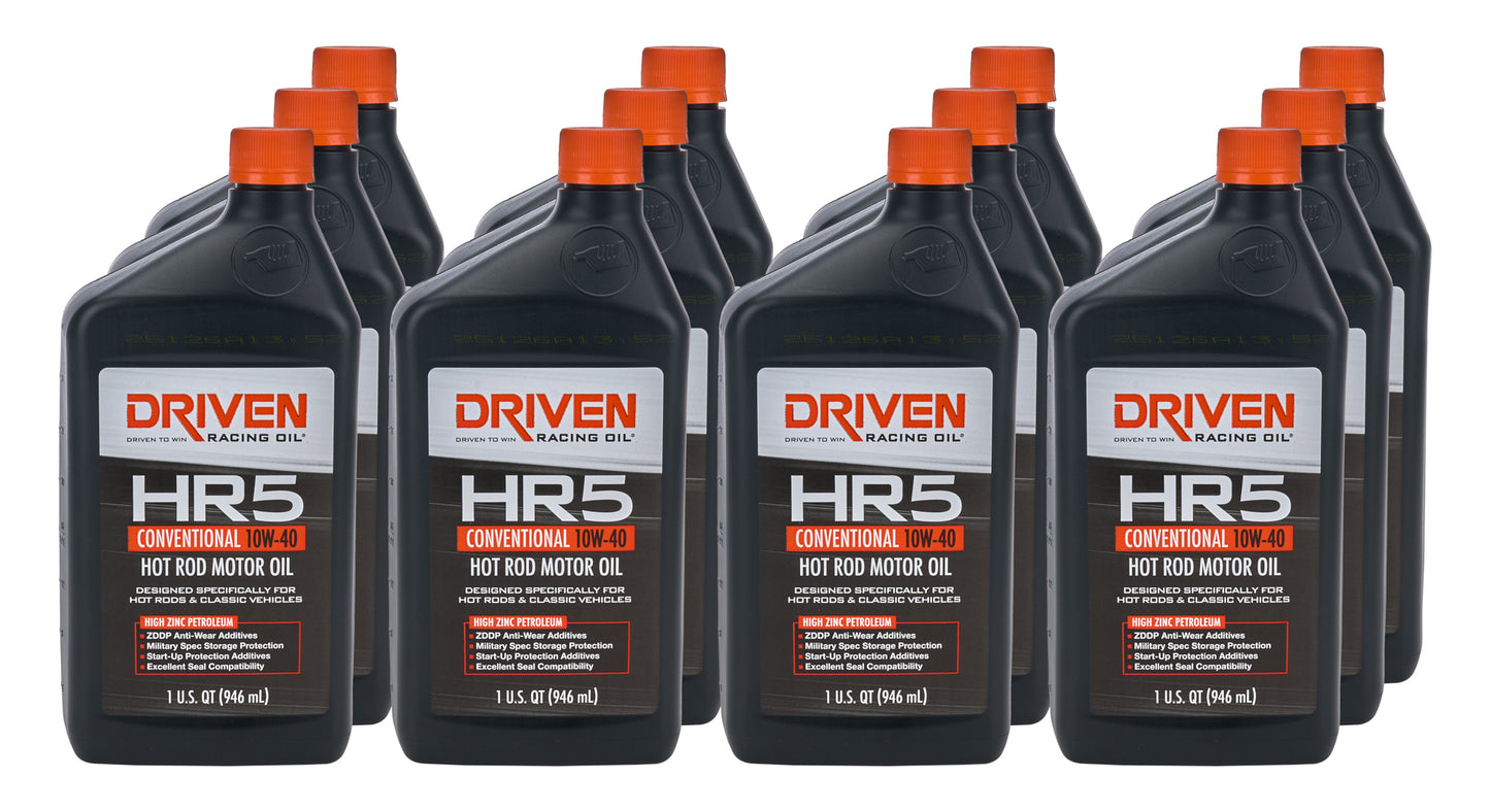 Driven Racing Oil JGP03806-12 HR5 10w40 Conventional Oil Case 12 x 1 Quart