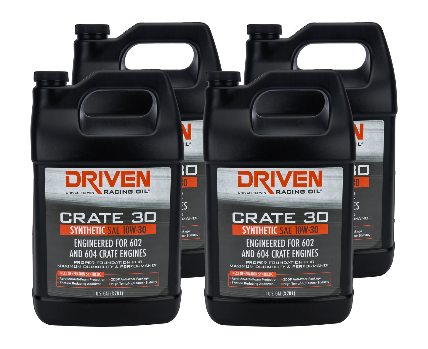 Driven Racing Oil JGP22308-4 Crate 30 10w30 Synthetic Oil Case 4 x 1 Gallon
