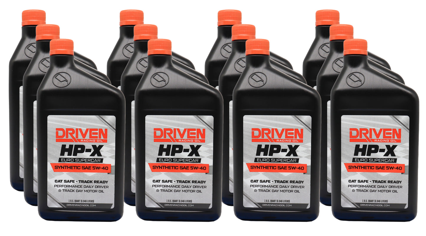 Driven Racing Oil JGP23546-12 HP-X EURO 5W40 Motor Oil Case 12/Qt