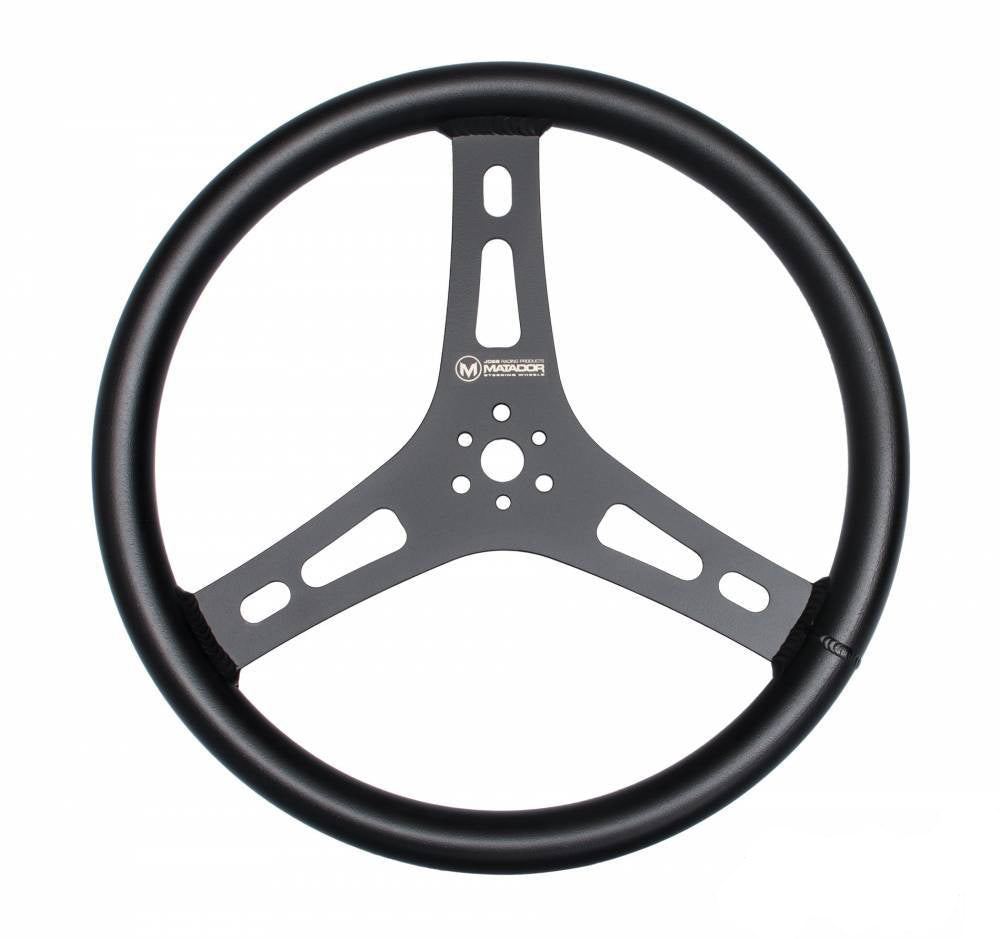 Joes Racing Products JOE13550-B Matador Steering Wheel Black 15in Flat