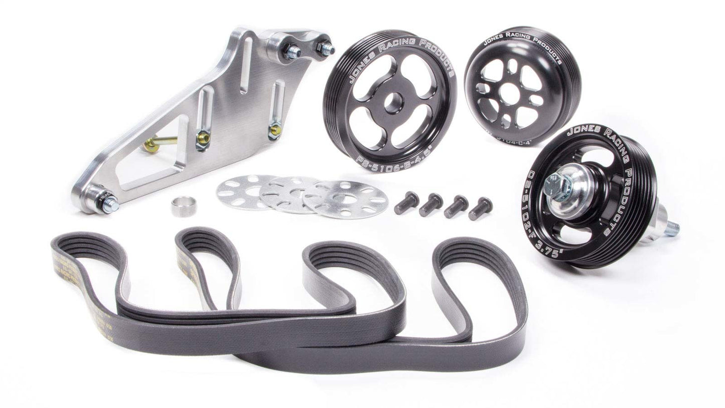 Jones Racing Products JRP1004-S-CE Serpentine Drive Kit - SBC Crate Engine w/P/S