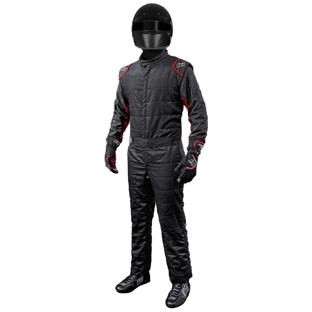 K1 Racegear K1R20-OTL-NR-M Suit Outlaw Medium Black / Red SFI 3.2A/5