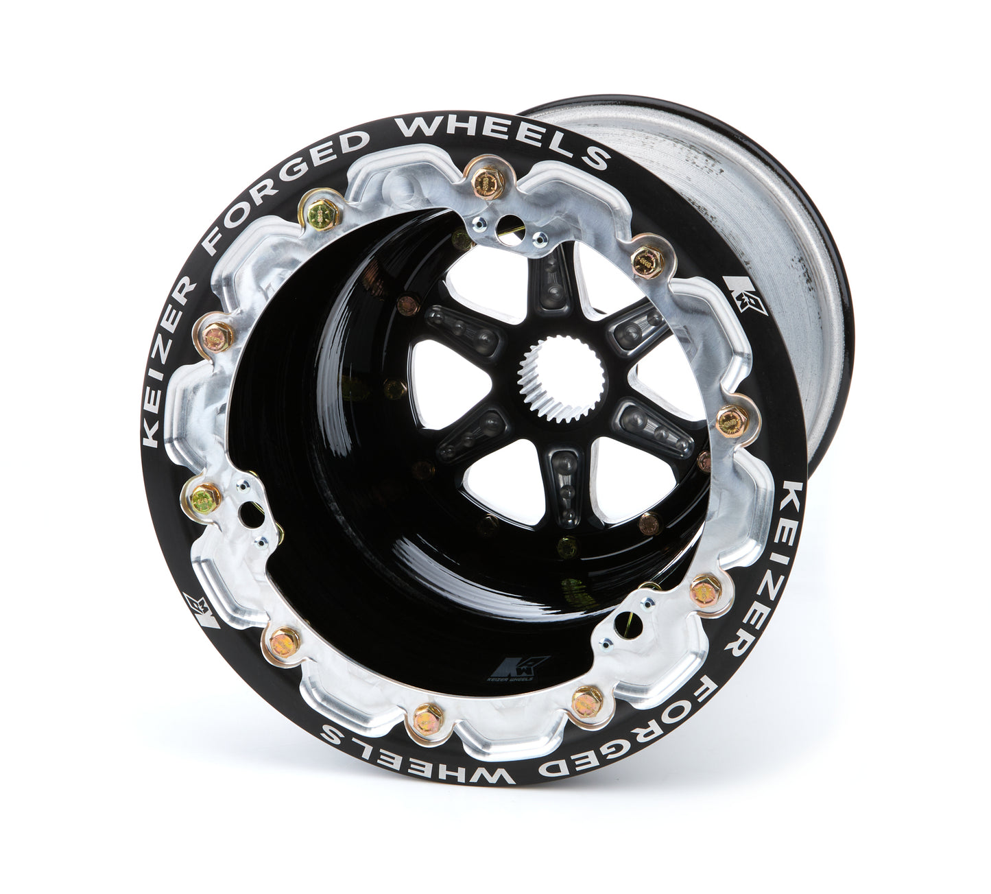 Keizer Aluminum Wheels, Inc. KAW10135SPFBLB Splined Wheel B/L 10x13 5in BS 27Spl Black