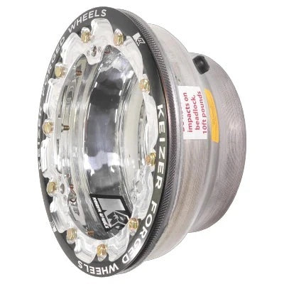 Keizer Aluminum Wheels, Inc. KAW106FBLBT Wheel Half 12-Blt 10in x 6in w/Beadlock Black