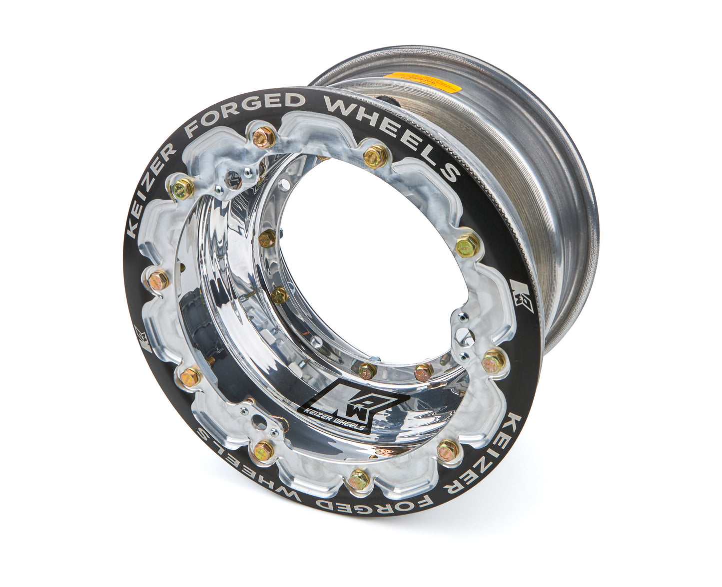 Keizer Aluminum Wheels, Inc. KAW1073FBLBC Wheel 4-Pin 10x7 3in BS w/BDLK Brake Bell