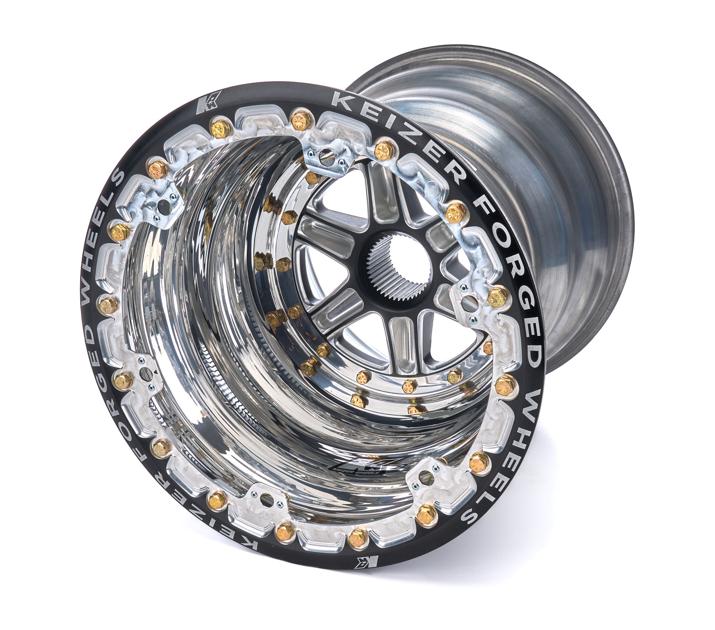 Keizer Aluminum Wheels, Inc. KAW15178SPFBL Wheel Splined 15x17 Outer Beadlock 7in BS