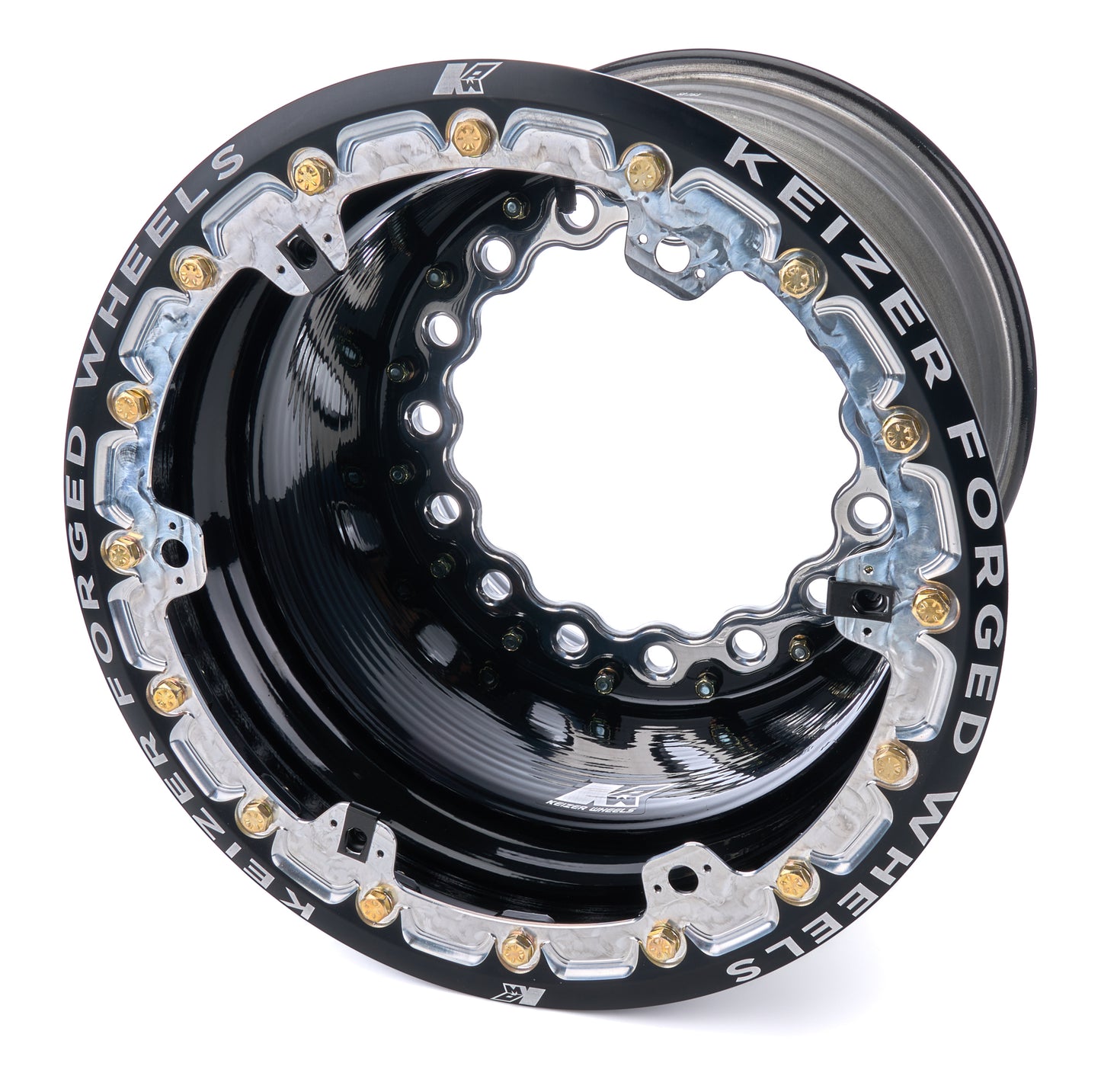 Keizer Aluminum Wheels, Inc. KAWW15145FBLB Wheel Wide 5 15x14 5in BS Forged Beadlock Black