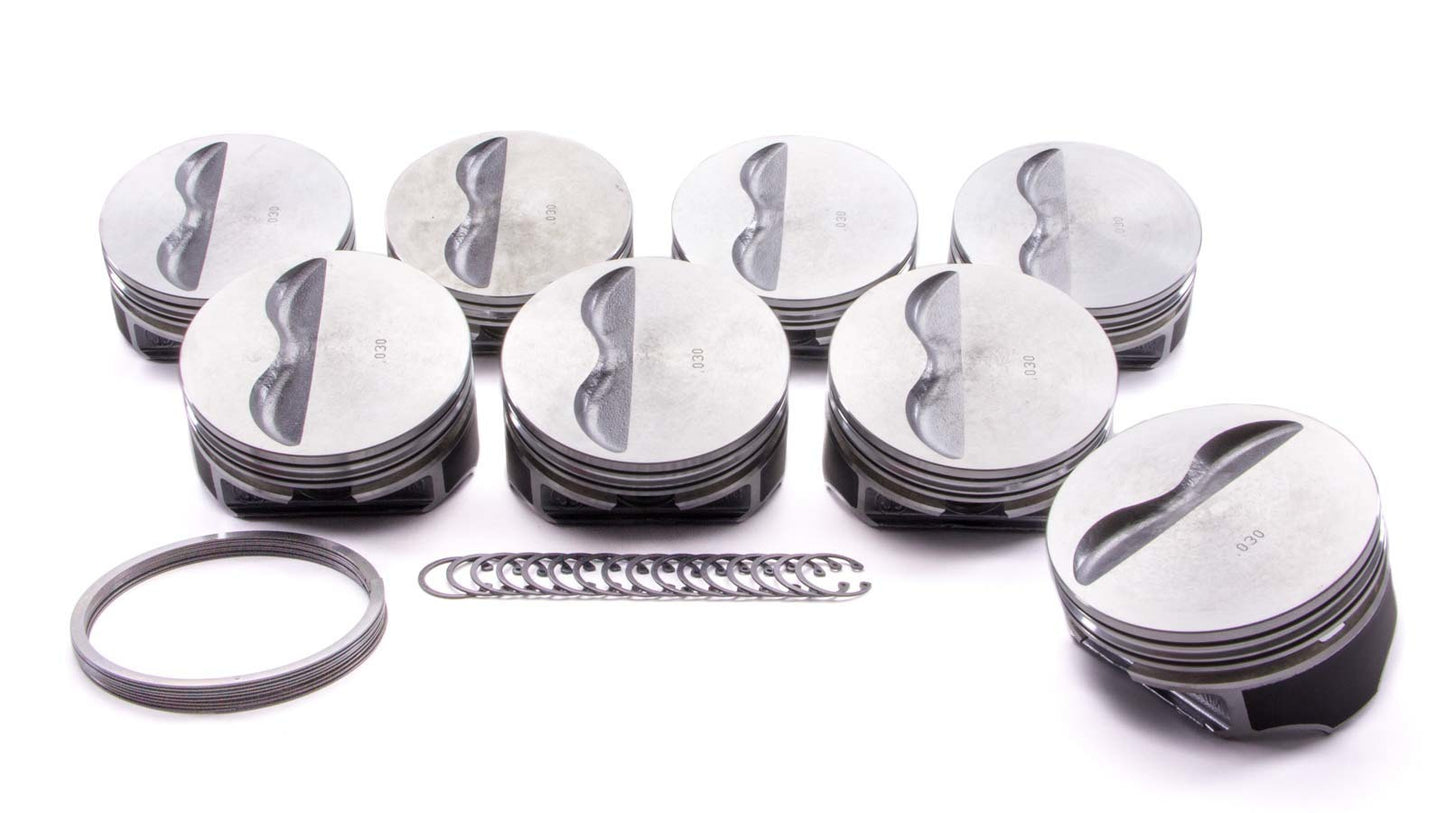 Kb Performance Pistons KBP9908HC.030 SBC Flat Top Piston Set 4.030 Bore -5cc