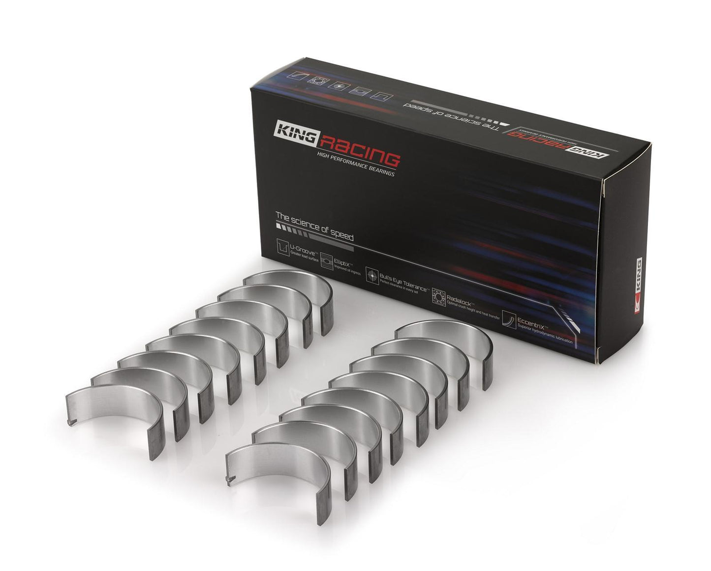 King Bearings KEBCR807XPNCSTDX Rod Bearing Set - Coated SBC w/2.100