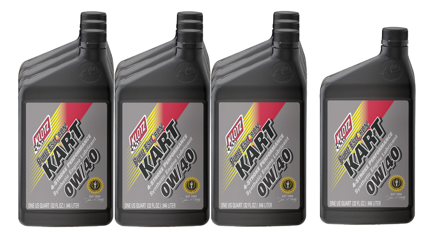 Klotz Synthetic Lubricants KLOKE-240-10 Pure Estorlin Kart 4 Stroke 0w40 Case 10x1Qt