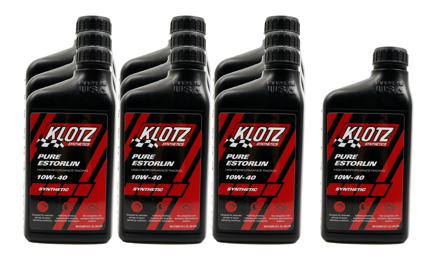 Klotz Synthetic Lubricants KLOKE-940-10 Pure Estorlin Synthetic Oil 10w40 Case 10x1 Qt