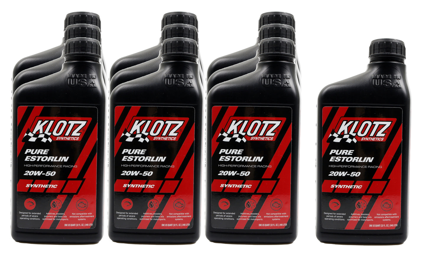 Klotz Synthetic Lubricants KLOKE-950-10 Pure Estorlin Synthetic Oil 20w50 Case 10x1 Qt