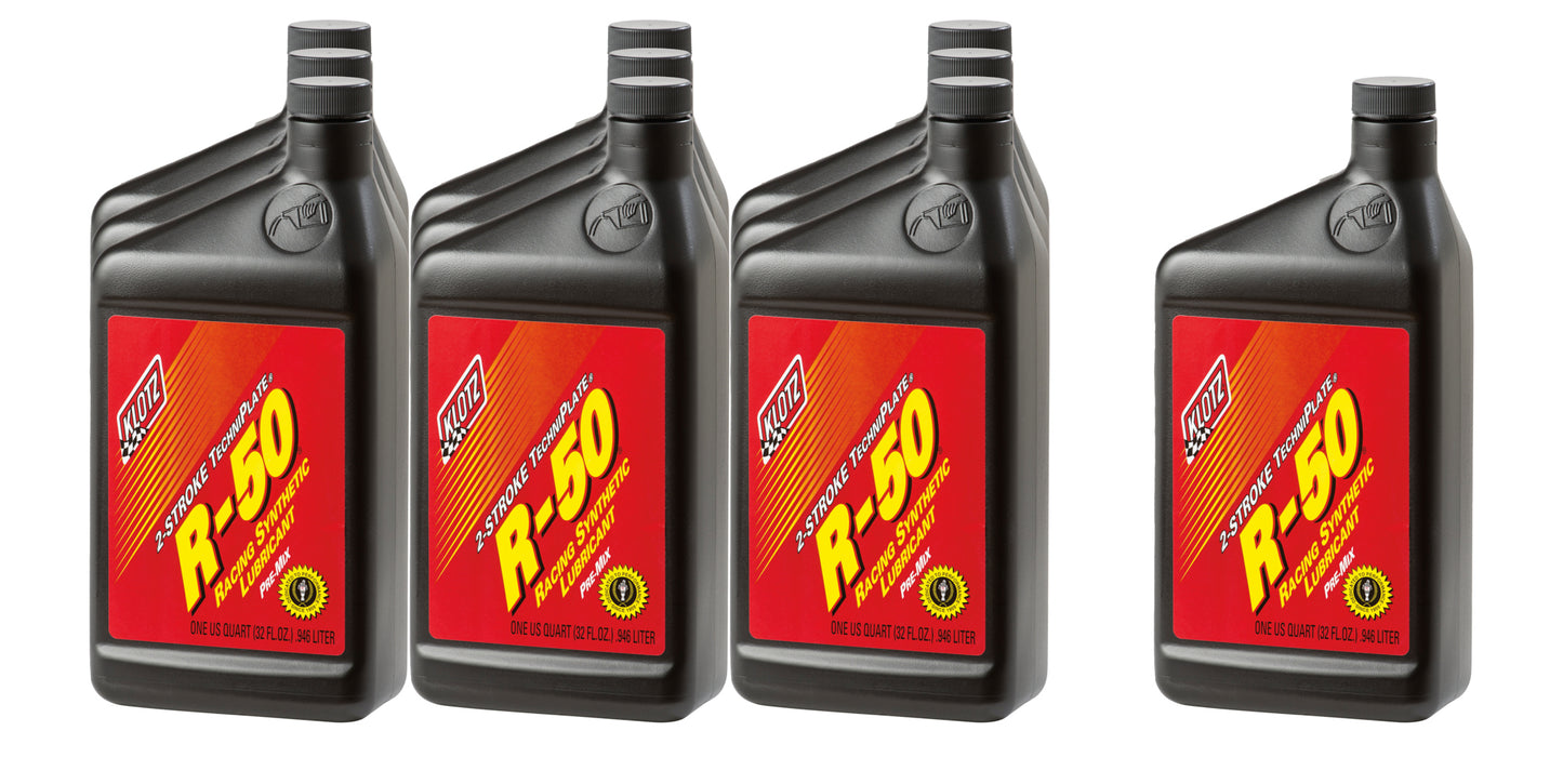 Klotz Synthetic Lubricants KLOKL-104-10 R-50 Racing Techniplate Case 1 Quart