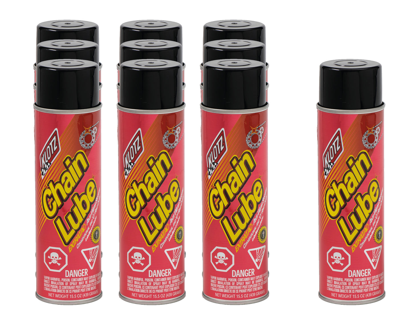 Klotz Synthetic Lubricants KLOKL-605-10 Chain Lube Case 10x15.5 Ounces