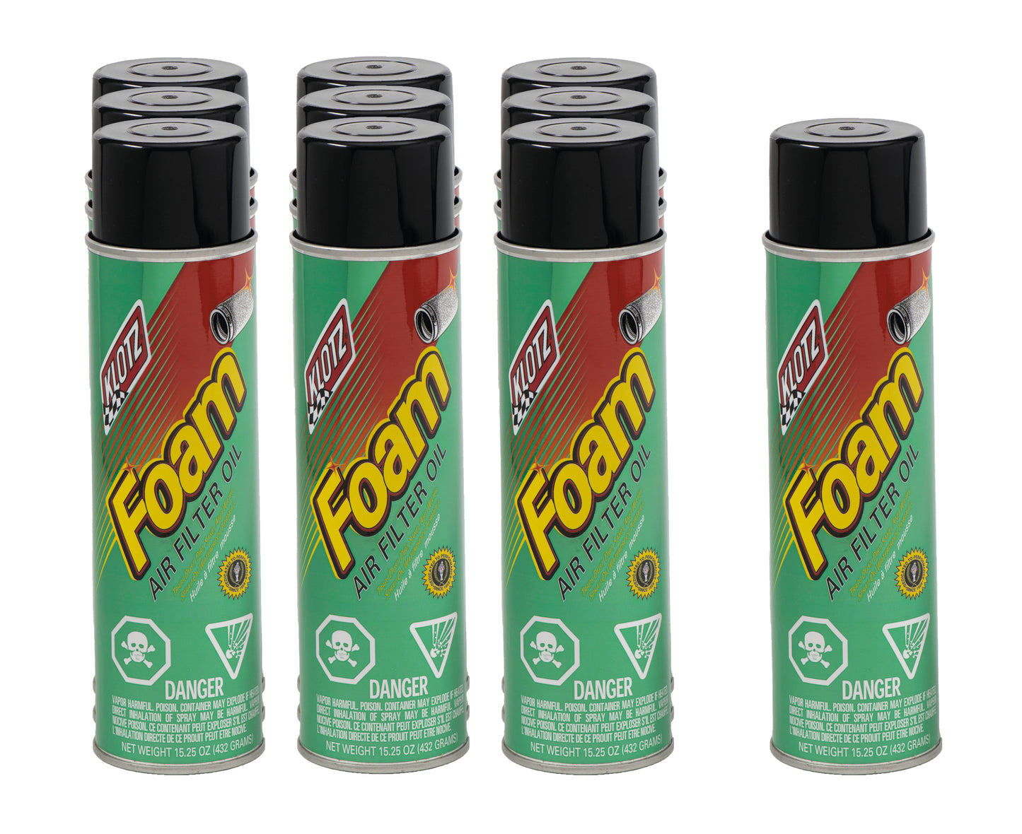 Klotz Synthetic Lubricants KLOKL-606-10 Foam Filter Oil Case 10 x 15.25 Oz.