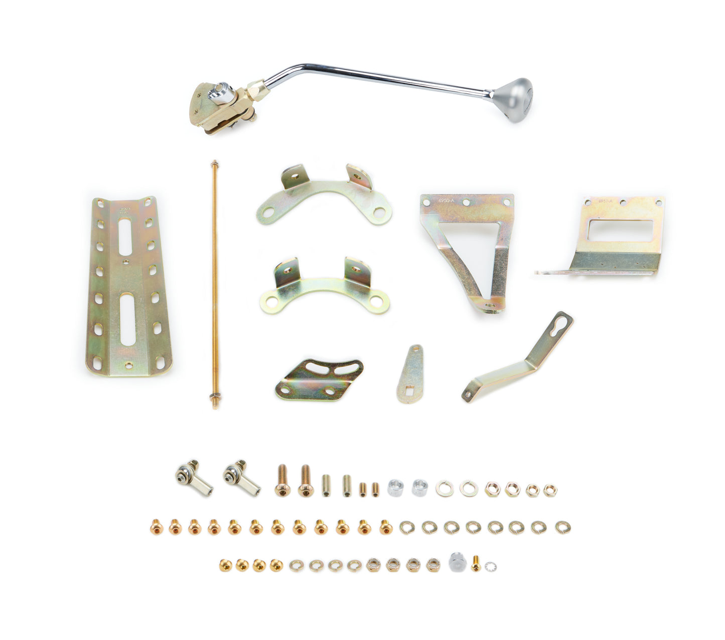 Lokar LOKCM4L60EBM Shifter GM 4L60E Chrome 16in Single Bend Lever