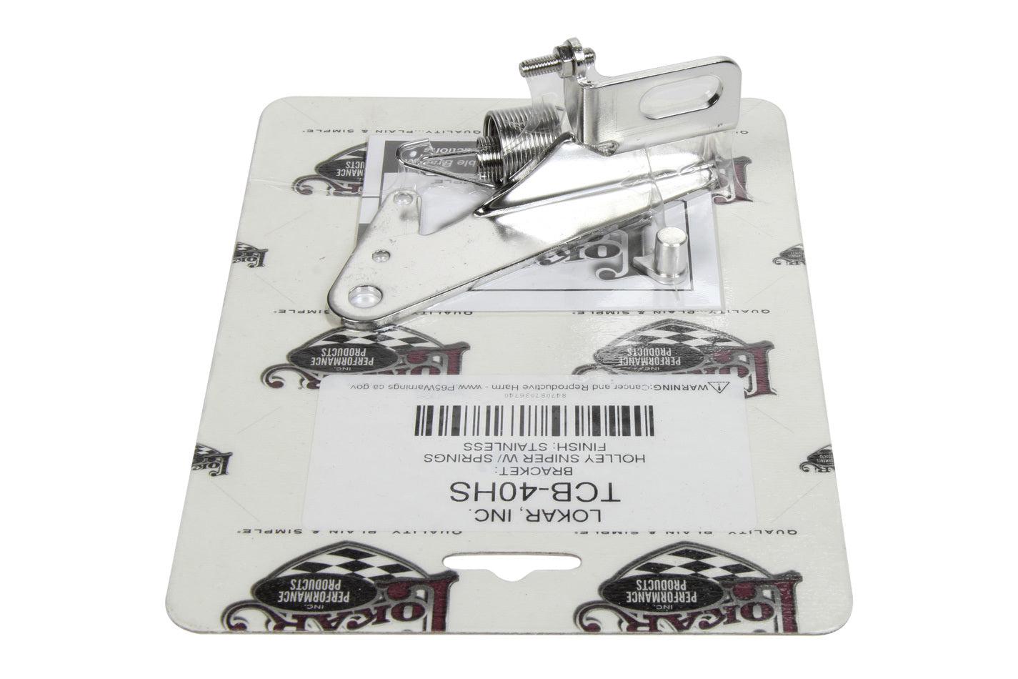 Lokar LOKTCB-40HS Throttle Cable Bracket Holley Sniper Stainless