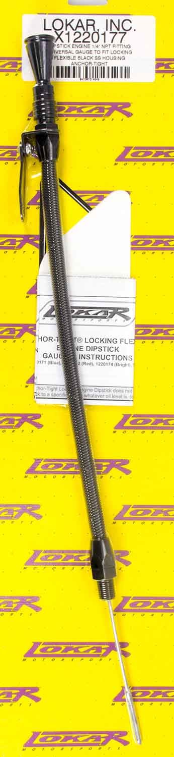 Lokar LOKX1220177 Locking Engine Dipstick Black Universal 1/4 NPT
