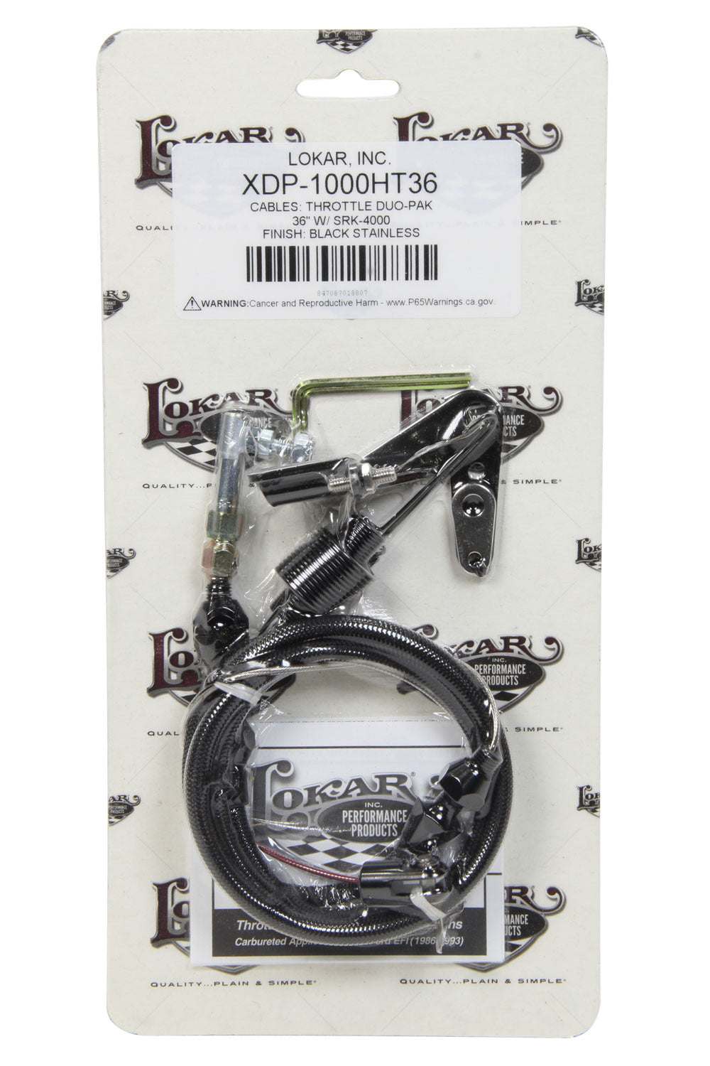 Lokar LOKXDP-1000HT36 36in Duo Pack Throttle Cable Black