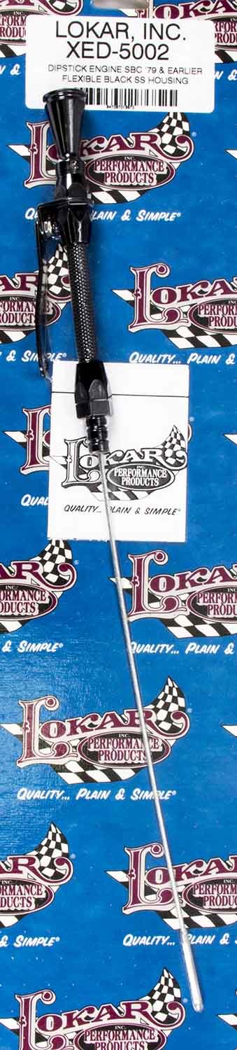 Lokar LOKXED-5002 Flexible Engine Dipstick Black Pre -79 GM SBC