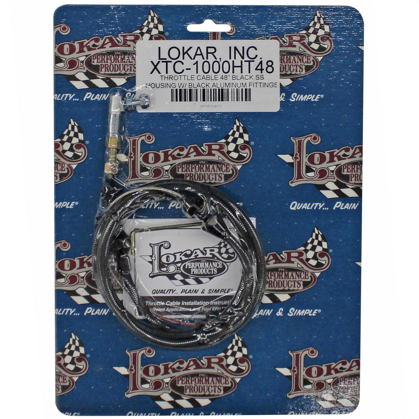 Lokar LOKXTC-1000HT48 Throttle Cable Housing 48in Stainless Black