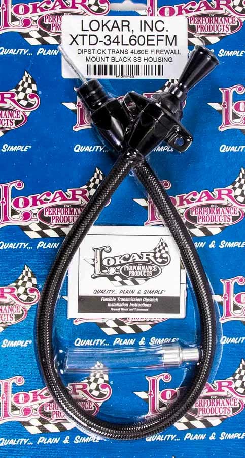 Lokar LOKXTD-34L60EFM Black Trans Dipstick GM 4L60E Firewall Mount